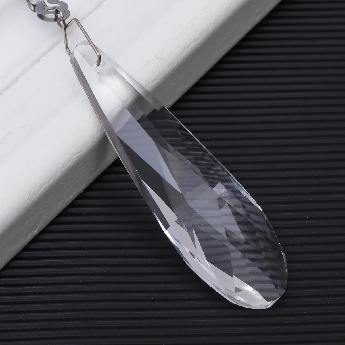 

1pc 10Mm Transparent Long Net Beads Premium Fan Pull Chain For Ceiling Light Lamp Replacement Easy Install Manual Control