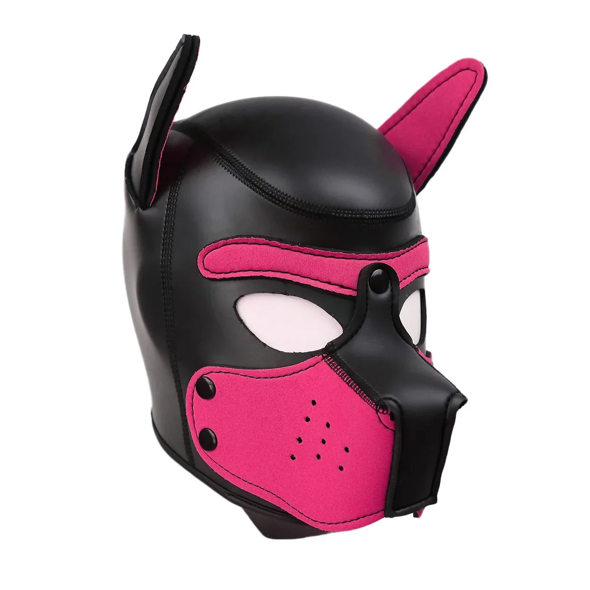 Xl Code Merk Nieuw Vergroten Grote Maat Puppy Cosplay Gewatteerde Rubberen Hoofdkapmasker Met Oren Voor Mannen Vrouwen Hond Rollenspel