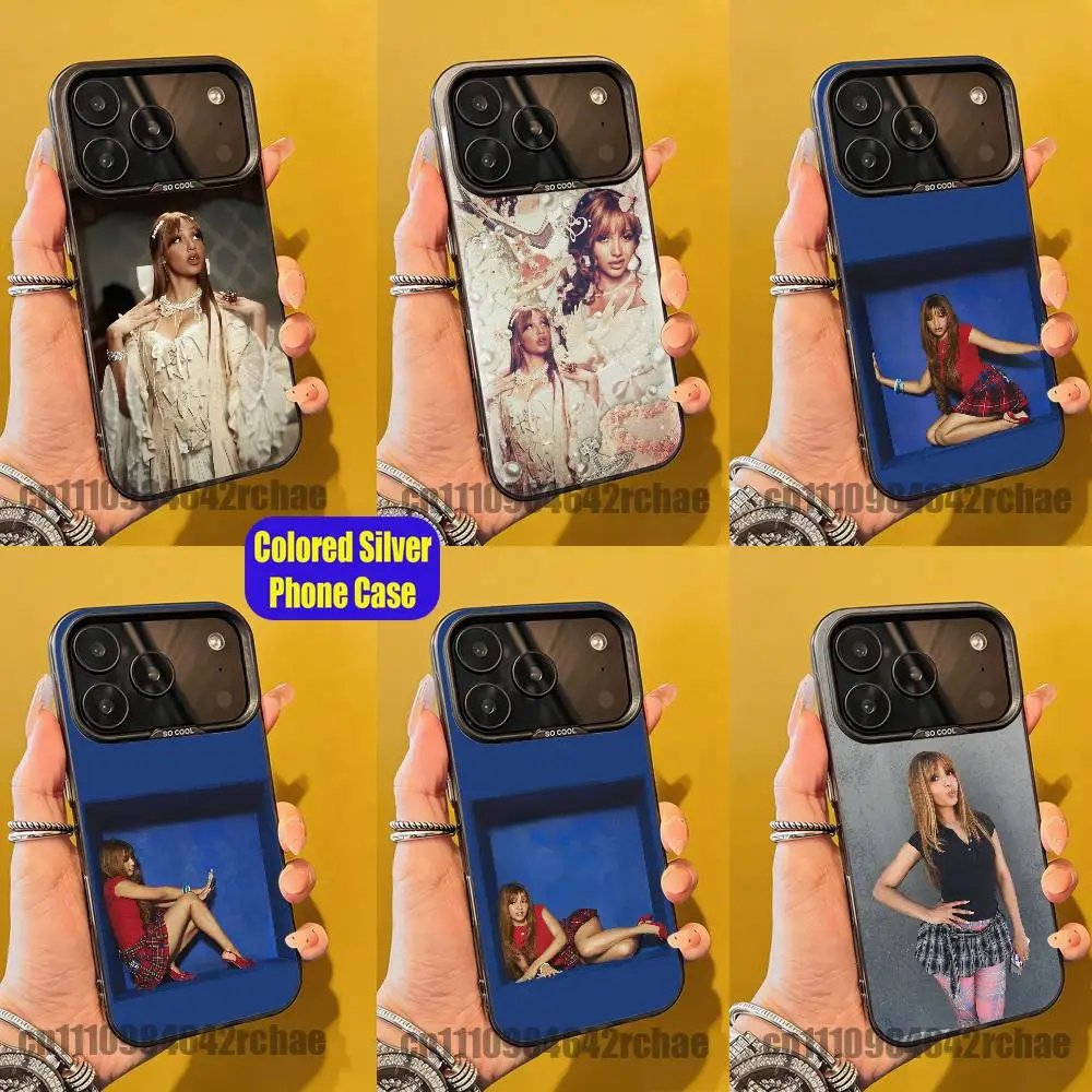 For P-PinkPantheress Tonight Phone Case iPhone 15,12,11,14,13,16,17,E,Max,Plus,Air,Pro,Mini Custom Color Silver Cover