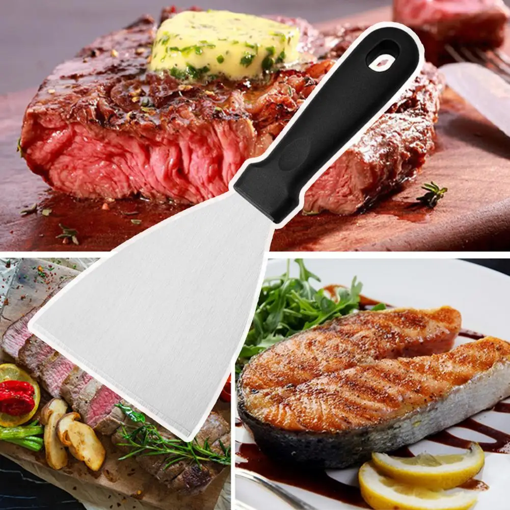 Stainless Steel Frying Spatula Easy Hanging Cooking Spatula Multi-functional Good Grip Pancake Fish Spatula for Restaurant