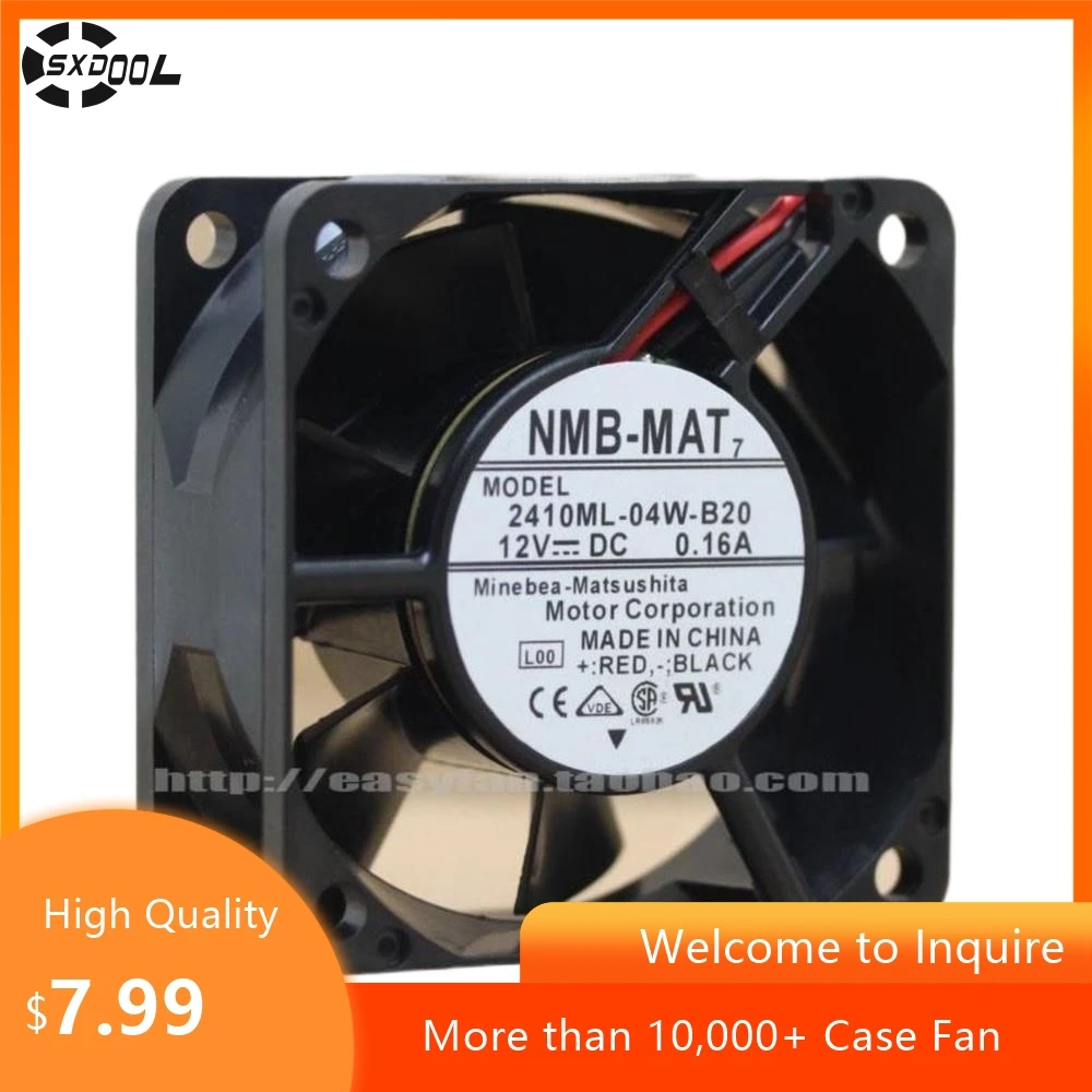

Охлаждающий вентилятор для NMB 2410ML-04W-B20/B29, 60 мм, 12 В, охлаждающий вентилятор с двумя шарикоподшипниками для ПК, серверов, промышленного оборудования