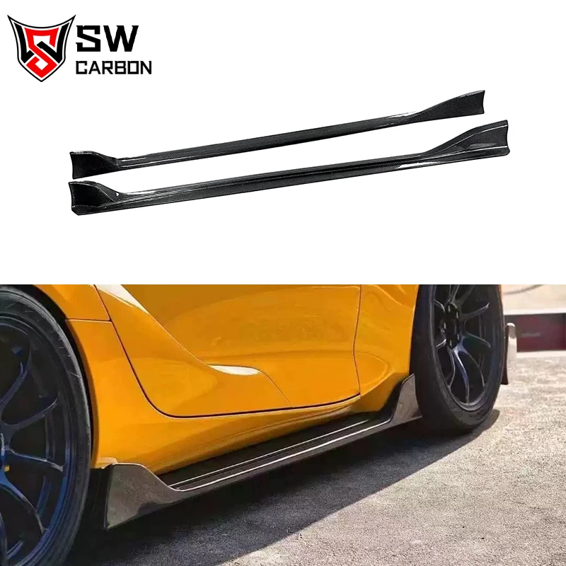 Carbon Fiber Aimgain Style Side Skirts for  Supra GR A90 A91 MK5 MKV Body  Skirt Separator Winglet Flank Bumper Lip