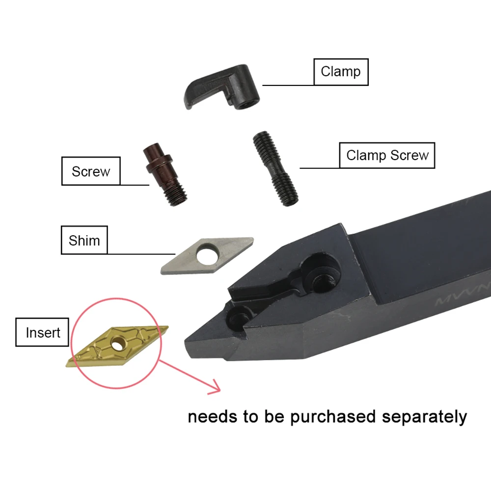 MVVNN1616H16 MVVNN2020K16 MVVNN2525M16 External Turning Tool Shank MVVNN 72.5 Degrees CNC Lathe Cutting Machine ToolHolder