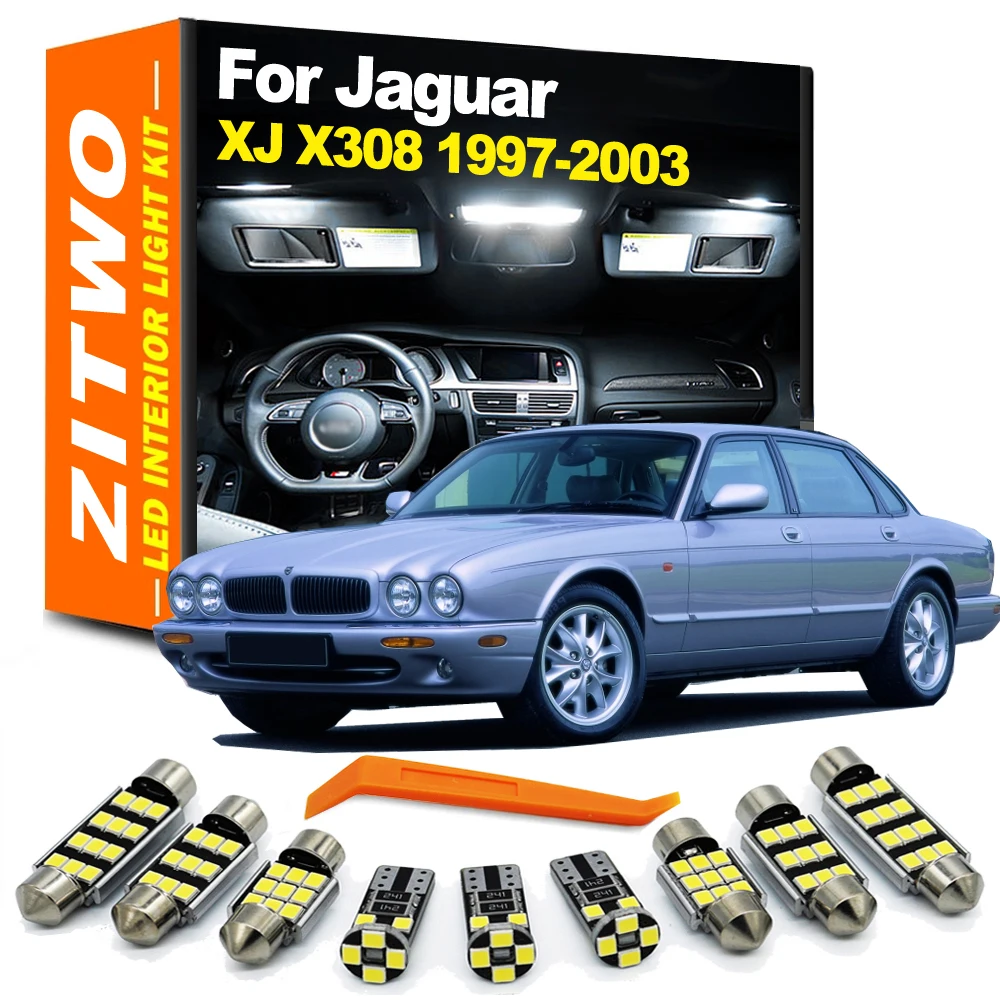 ZITWO 21Pcs For Jaguar XJ X308 XJ8 XJR 1997 1998 1999 2000 2001 2002 2003 Canbus LED Interior Dome Map Trunk Light Kit Car Bulb