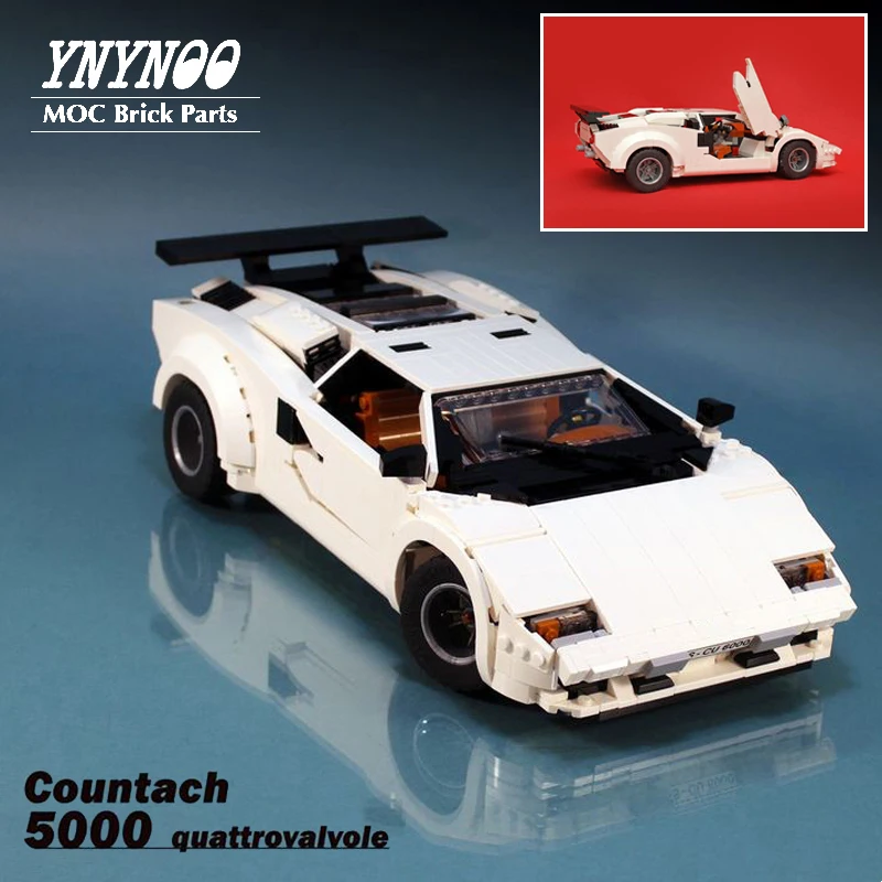 

2024 NEW 1251Pcs Parts Creative Expert 10295 LamborghiningS LC5000 Countach Sports Cars MOC Building Blocks DIY Bricks Toys