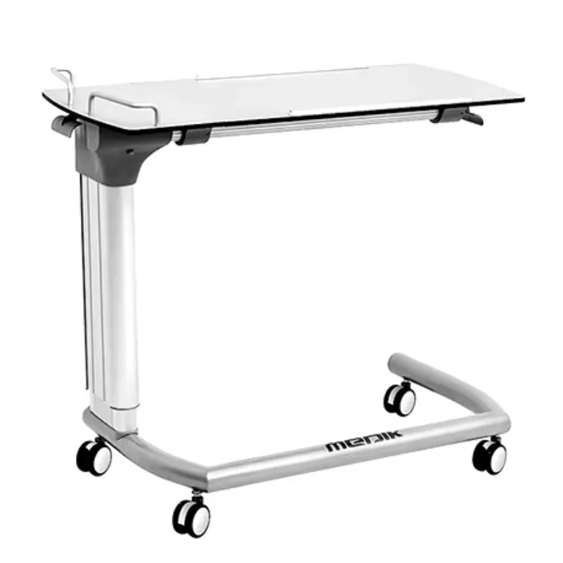 height adjustable overbed table U basement movable hospital dining table