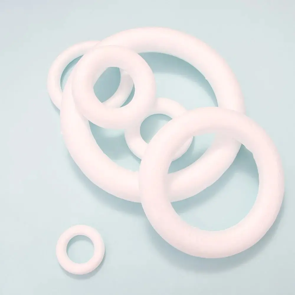 1Pcs Foam Ring Round Polystyrene DIY Handmade Wreath For Christmas Crafts 5/7/8/10/12/15/17/20cm Wedding Party Decorations