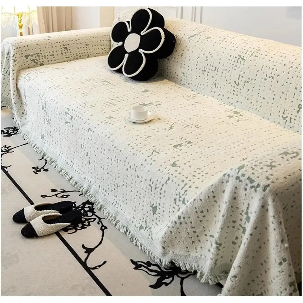 

Чехол для дивана, накидка на диван для гостиной, защита от царапин кошек, вязаный, для секционного дивана (черный, 180x230 см)