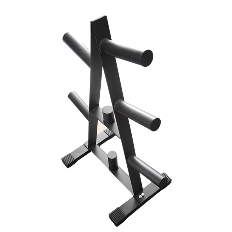Steel Multifunctional Vertical Weight Plate & Barbell Rack Custom Black Finish