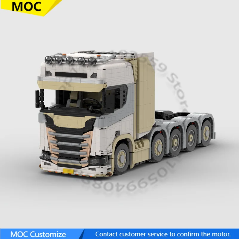 3832 PCS Speed Hypercar 770s 10x4 tractor(Tan) MOC Customize Modular Building Block Technology Popular DIY Christmas Toy Gift