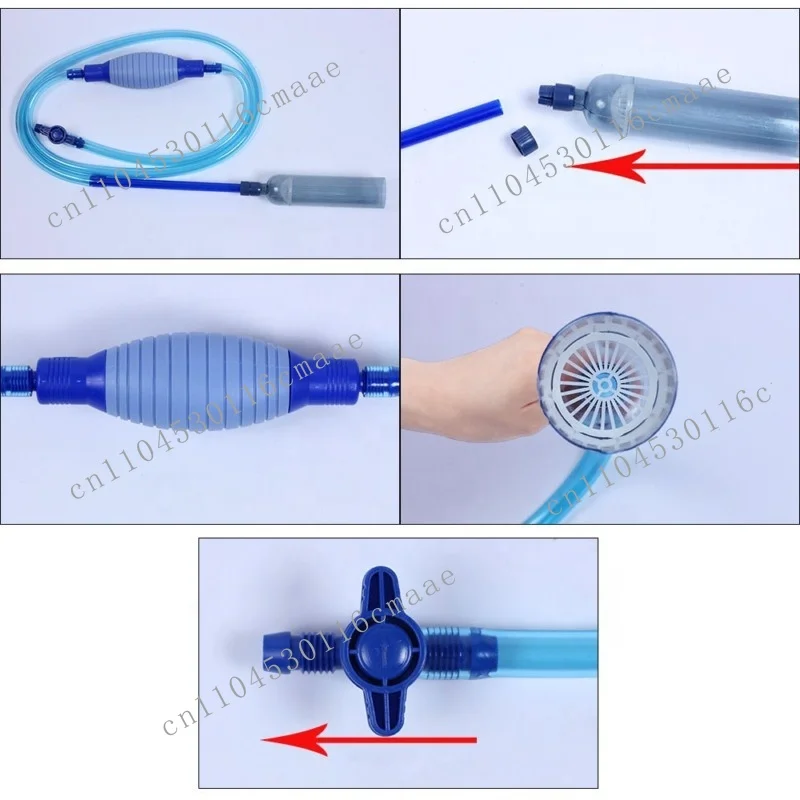 Aquarium gravel cleaner, pool flushing, sand washing, fish tank water pipe replacement, toilet suction, water pump