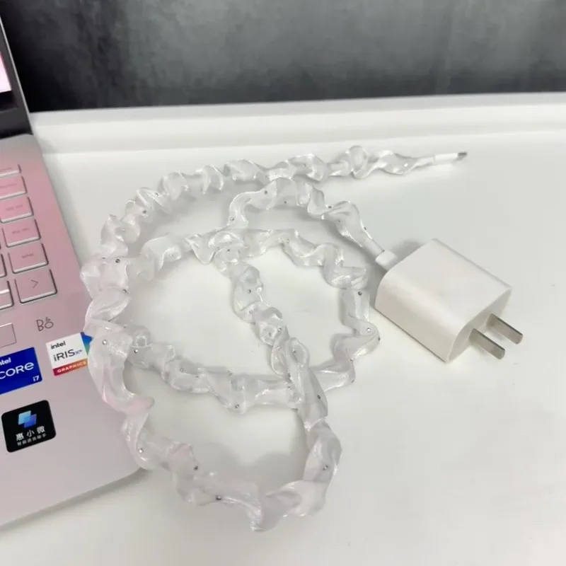 1.2M USB Charging Cord Protector, Anti-break Cable Line Saver for iPhone Samsung Huawei Earphone Charging Wire