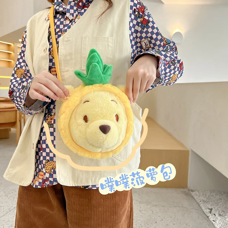 Disney Winnie The Pooh Plush Toys Cute Anime Doll Cartoon Stuffed Plushie Little Bear Animal Backpack Gift for Kids Christmas