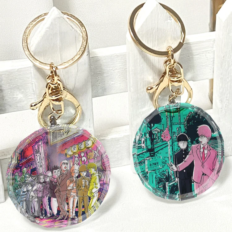 

Anime Mobu Saiko Hyaku Mob Psycho 100 Kageyama Shigeo Reigen Arataka Cosplay Widget Pendant Crystal Keychain Birthday Xmas Gift