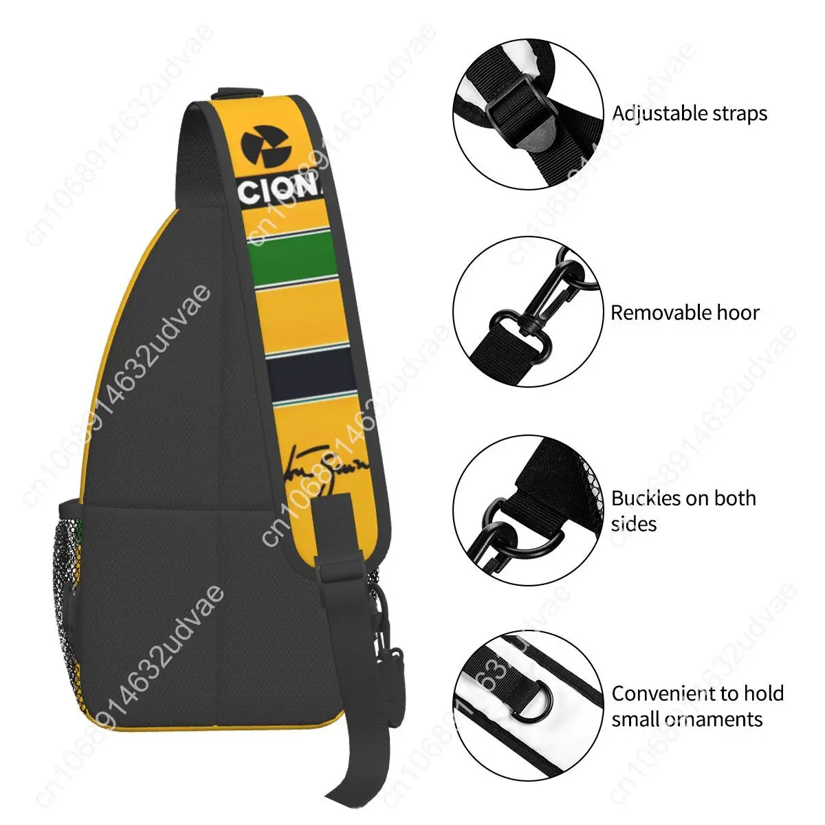 Ayrton Senna Sling Bags Accessories For Female Fashion Racing Strap Bag