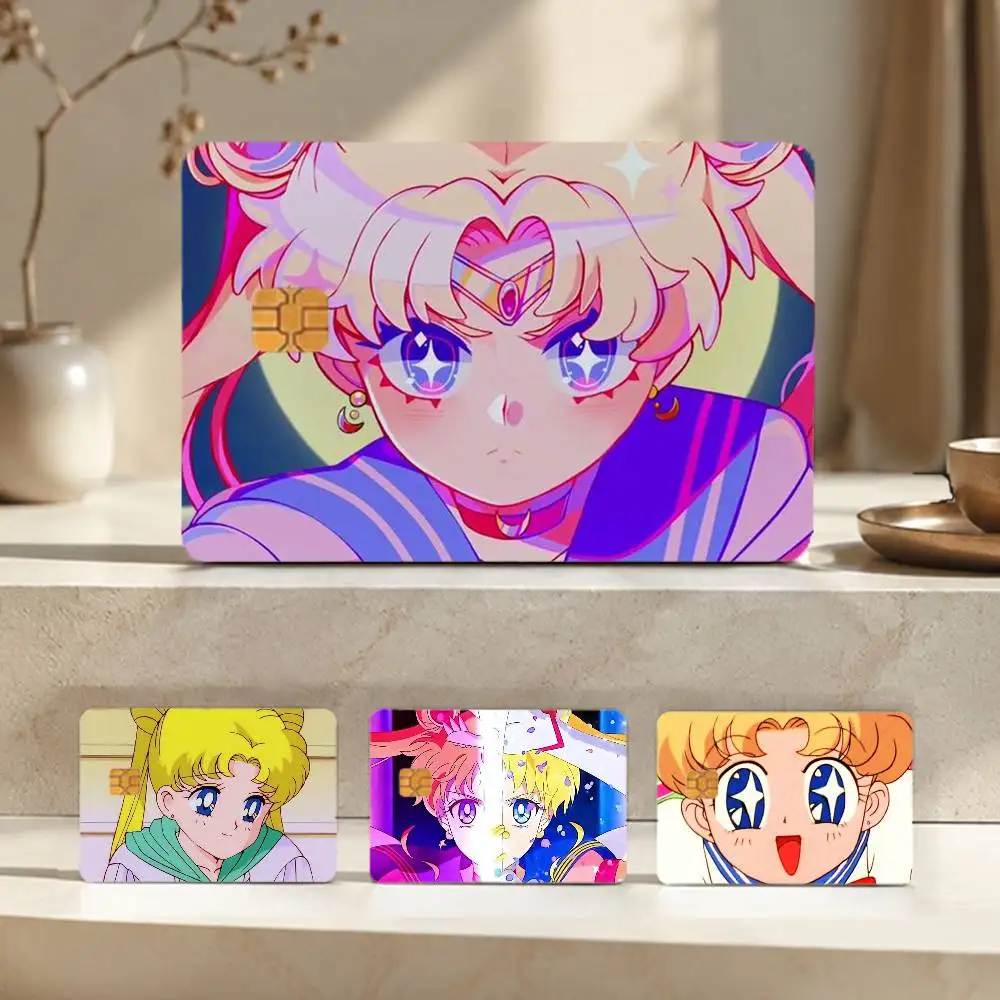 

Cartoon S-Sailor M-Moons Sticker Film Tape Skin for Credit Card Debit Card Waterproof Stickers