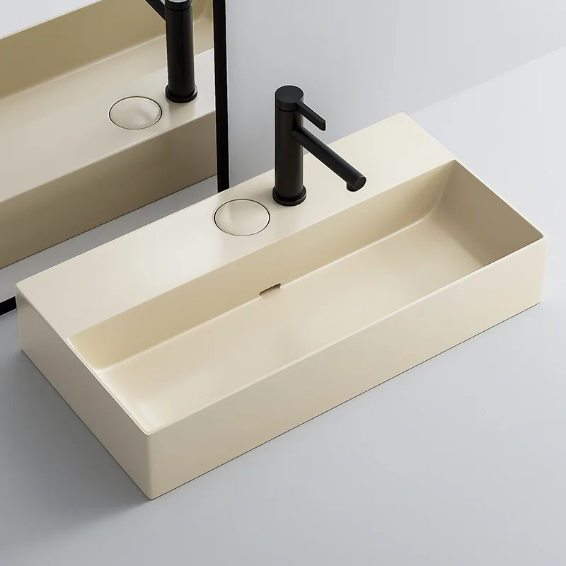 

Console basin hidden launch balcony washbasin milk oil wind washbasin ceramic household washbasin single basin