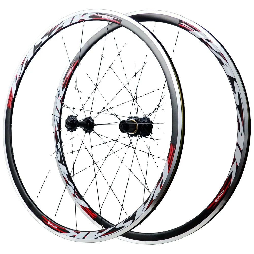 Jeu de roues de vélo de route 700c, frein V/C, roulement scellé QR HG 11/12 vitesses, jantes en alliage d'aluminium, pneu à cliquet planète, roue à 12 vitesses