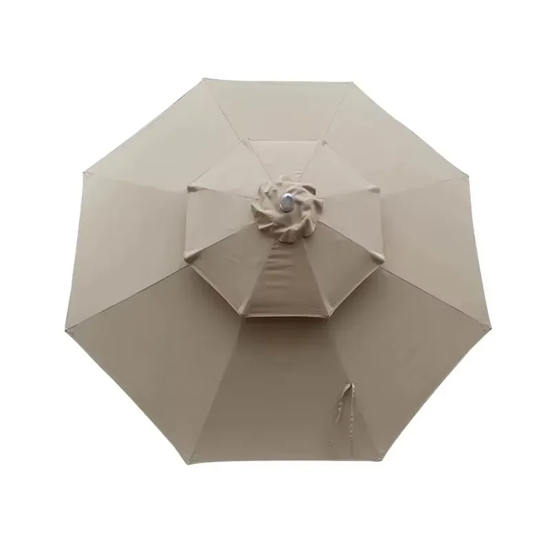 Commercial Outdoor Wood Grain Parasol Center Column Umbrella for Beach Garden Courtyard Hotels Parks-Versatile Outdoor 4