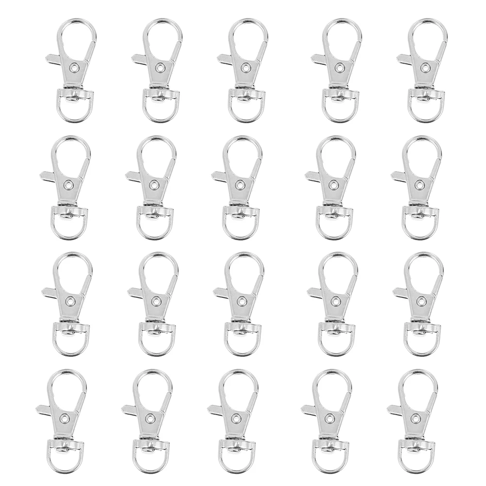 

40pcs Cage Door Buckle Keychain Clips Stainless Steel Small Lock Portable Bird Accessories Wear Resistant Metal Hooks Cage