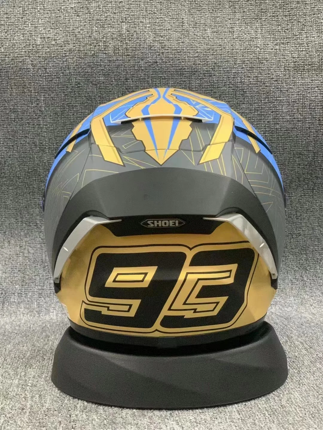 Casco moto integrale X14 Marquez oro blu Equitazione Motocross Racing Casco moto Casco De Motocicleta