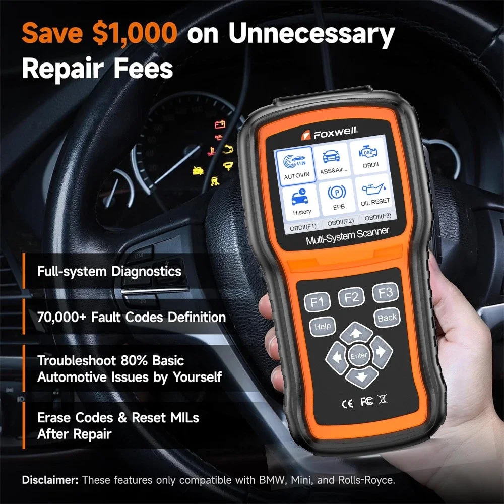 All System Bidirectional Diagnostic Scanner Tool FOXWELL NT530 Plus For BMW Oil ABS EPB Code Reader Automotive OBD2 SRS Airbag