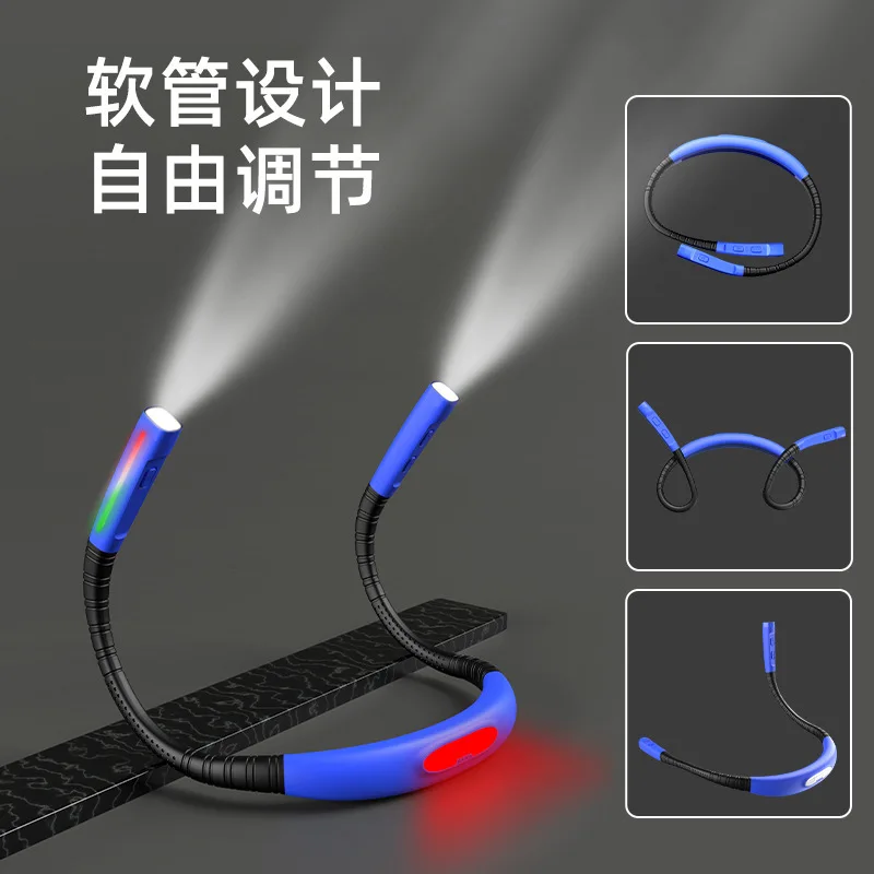 ネックリーディングライト-ブックライト-ベッドで読書用-曲げられる-長持ち-ポータブル-usb充電式-ノベルティ-フレキシブルledブックライト