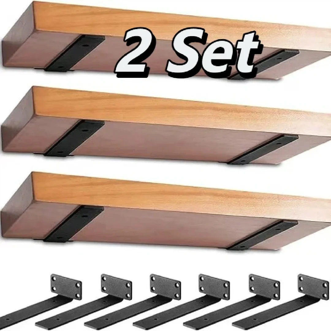 Shelf Peg Support - 2個入り高耐久フローティングシェルフブラケット、拡張ネジ付き、本、植物、スピーカー用壁掛けシェルフサポート、装飾ブラケット
