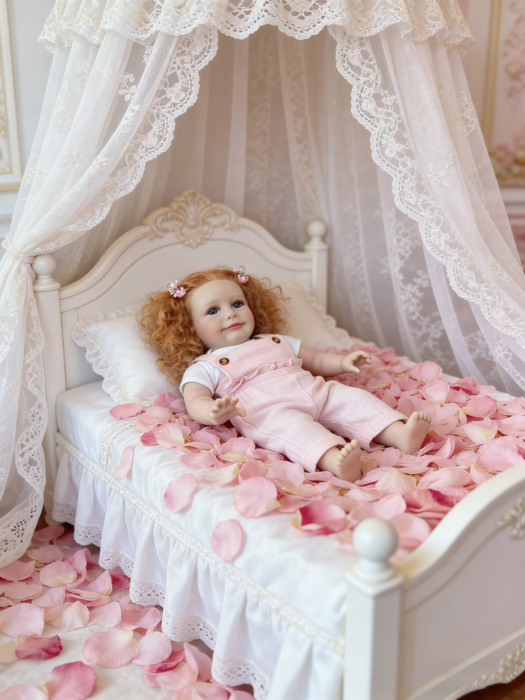 22Inch Soft Cloth Body Zoe Lifelike Toddler Reborn Doll Real photos Multiple Layers Painting With Visible Veins Hand-Rooted Hair