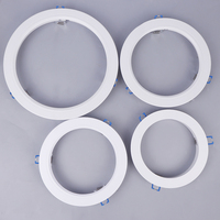 Light Stand Adapters Lamp Shade Rings Hole Enlarge White Outer Frames Cut Out Remedial Circles LED Downlight Spotlight Brackets