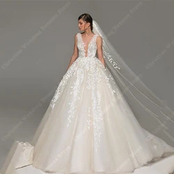 Luxurious Women Wedding Dresses Smooth Material A-Line Bride Gowns Mopping Length Vestidos De Novias Estilo Chic 2024 Customized