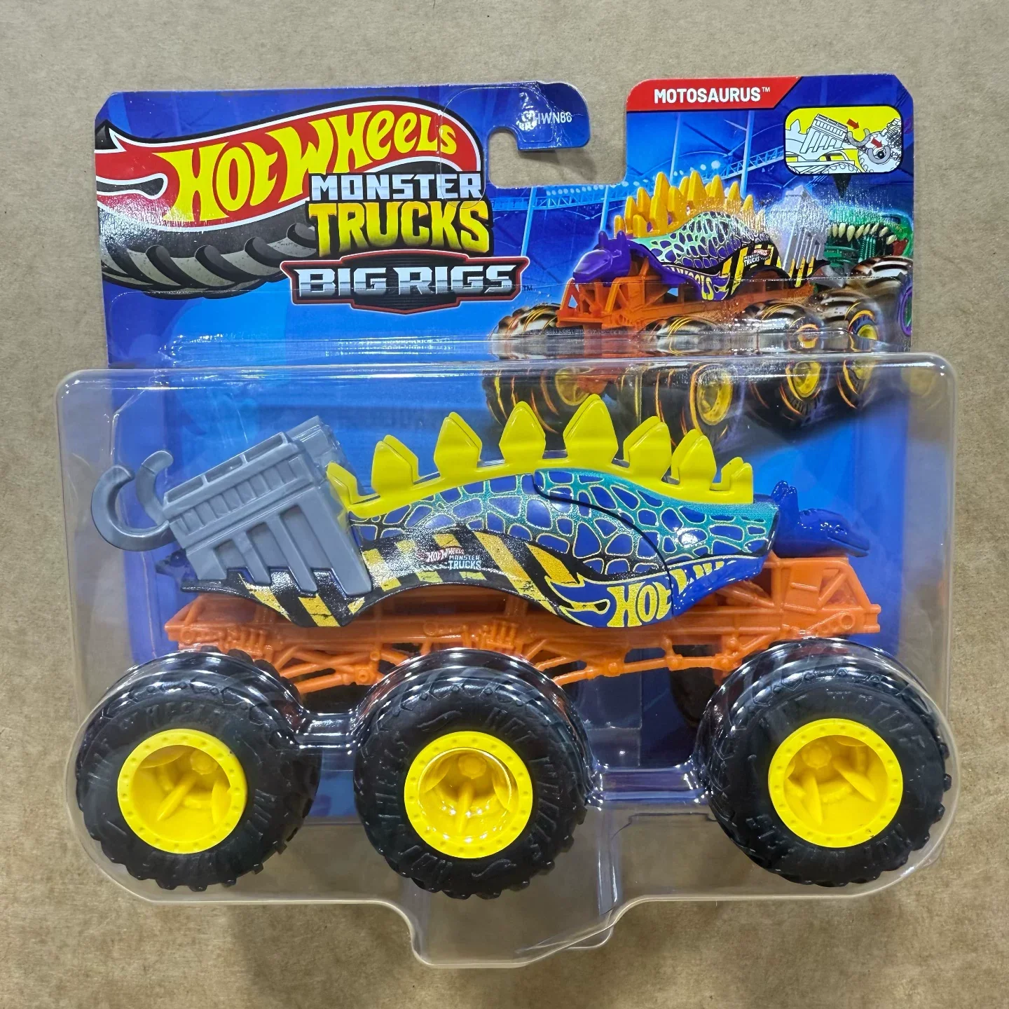 In Stock Hot Wheels HWN86 Monster Trucks Big Rigs Serise Alloy Diecast Model Large Tires Off Road Vehicle Collectible Toys Cars image 3