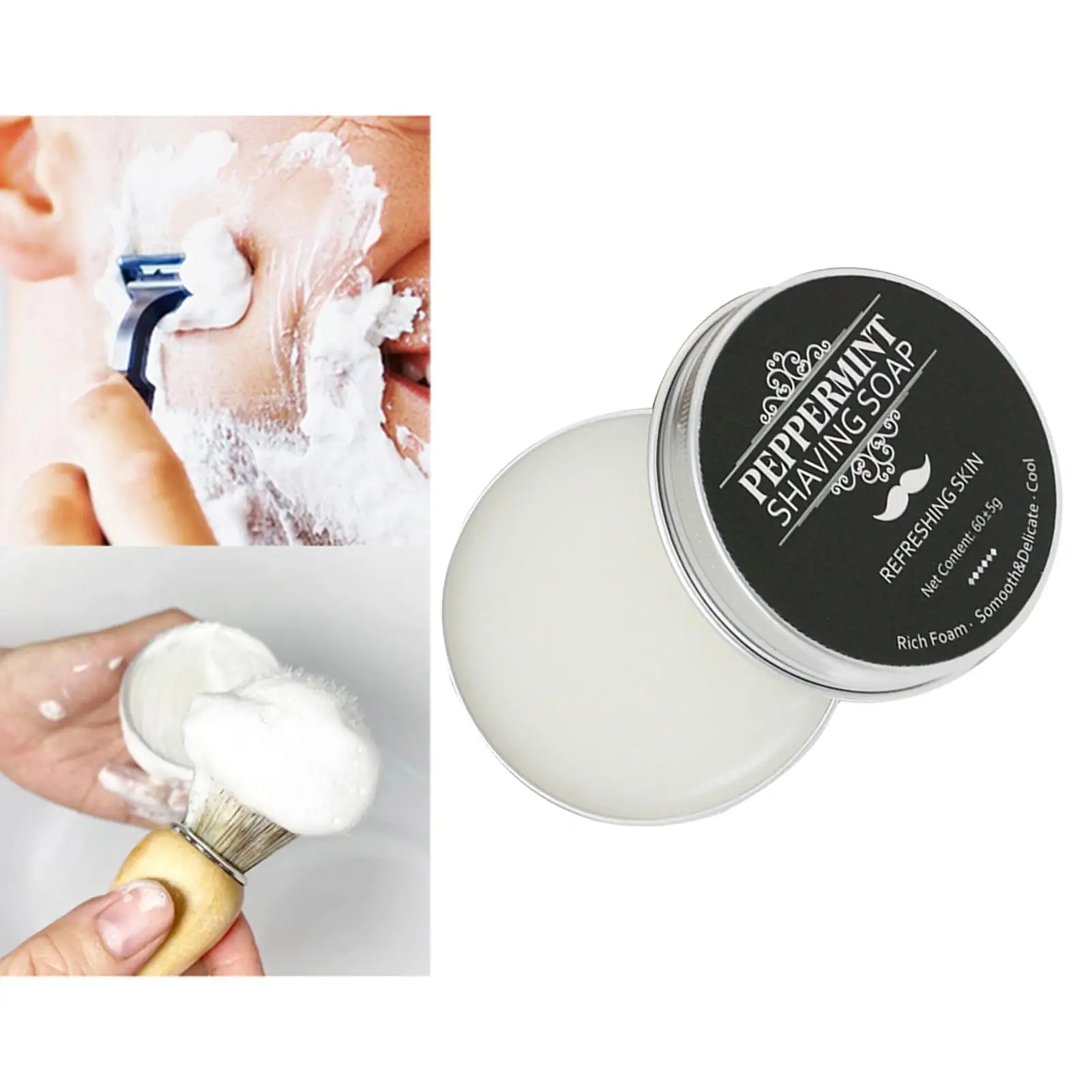 

Shaving Cream Foaming Lather for Barber Salon Face Cleaning Beard Shaving Soaps