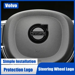 Car Styling ABS Car Steering Wheel Center Sticker For Volvo V60 V40 XC90 S60 XC60 V70 S90 XC40 S80 V90 EX90 Emblem Accessories