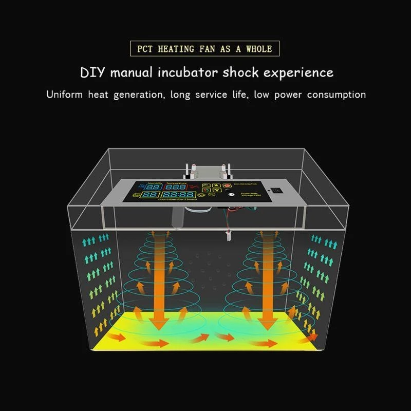 ترموستات رقمي للتحكم في درجة حرارة الحاضنة والرطوبة مع مسبار، مروحة علوية للبيع #1