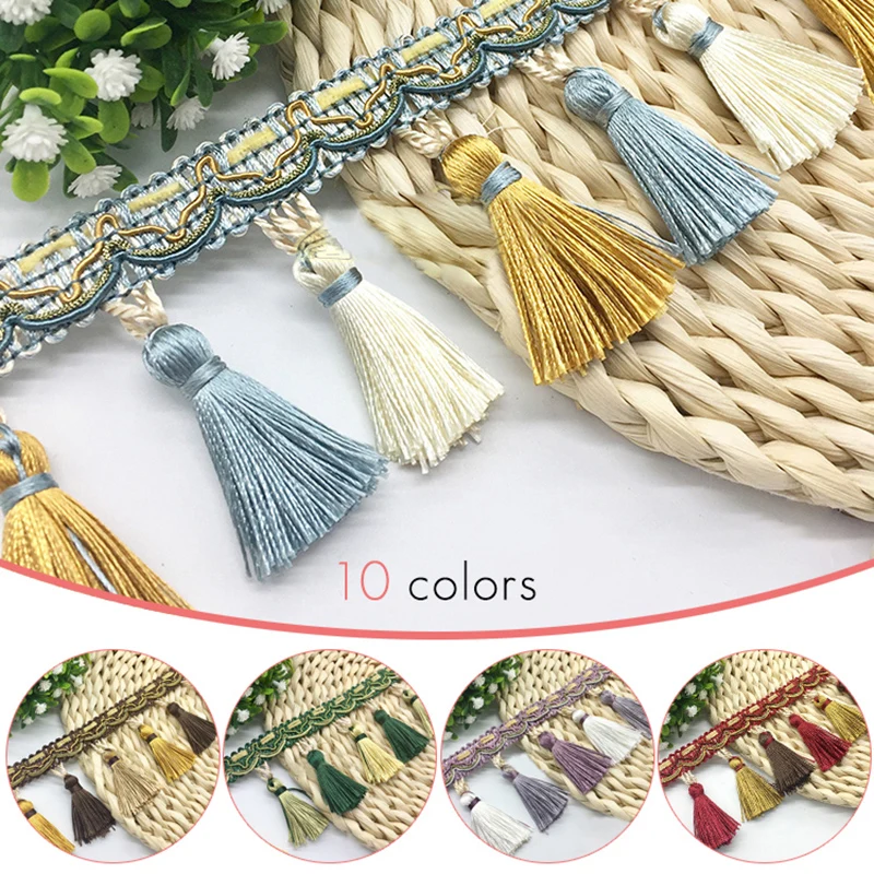 11 Meter Tassel Lace Edging Handmade Diy Lace Trim Tassel Fringe Clothes Curtain Table Upholstery Sofa Decorative Accessory