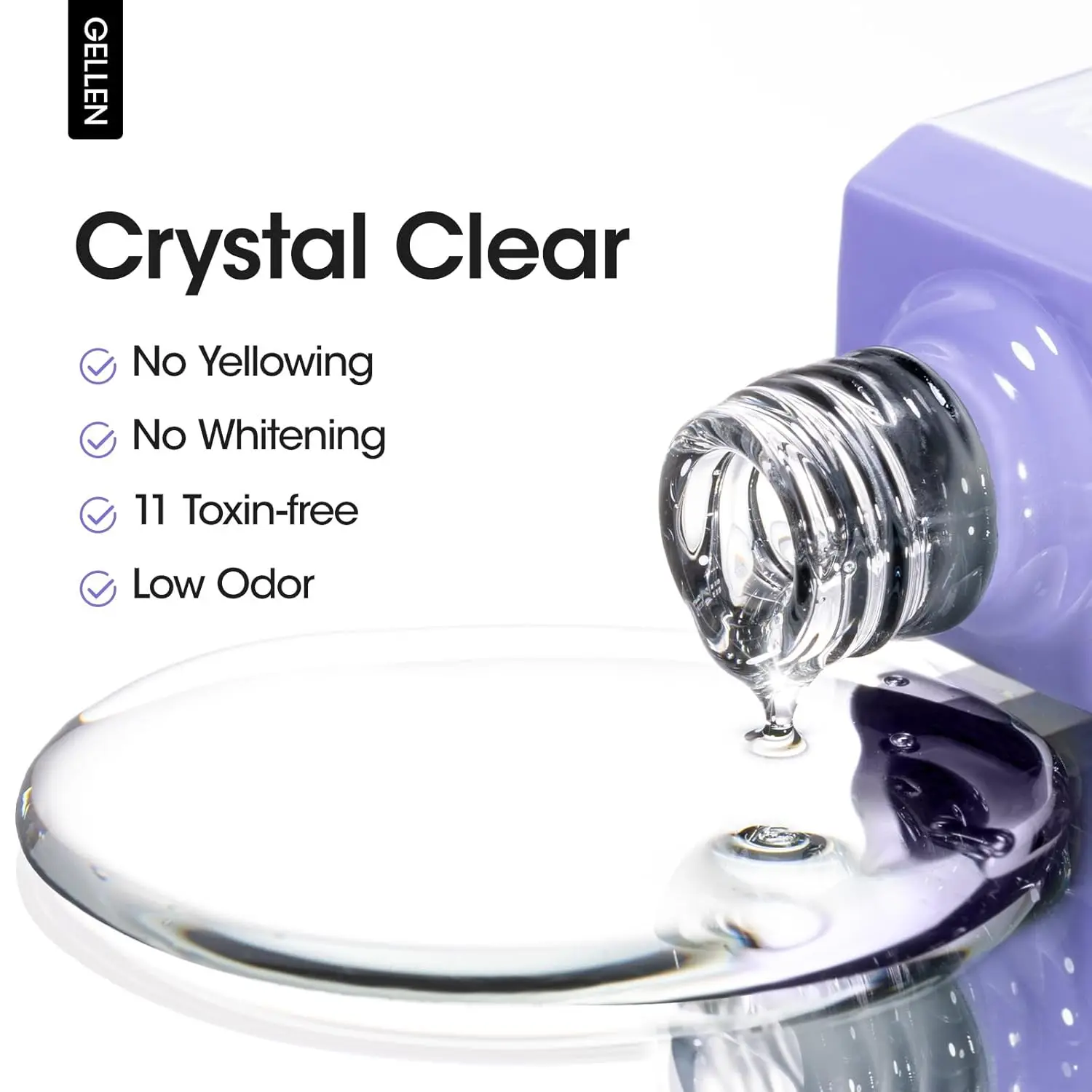 GELLEN Gel per unghie Top Coat 18ML Bottiglia grande Ultra Gloss Superior Shiny Unghie Smalto Finitura Lunga durata Lucido Manicure Art Fai da te