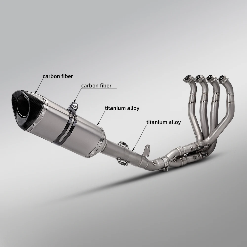 For Kawasaki ZX6R ZX-6R Motorcycle Titanium Alloy Full Section Retrofit Exhaust Manifold System