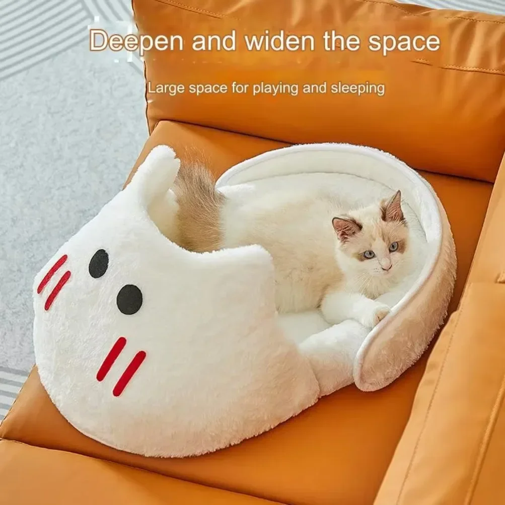 Pet Slipper Bed Winter Warmth Dog Cat Bed Soft Cozy Cushion Cute Cat Beds for Indoor Pet Bed Comfortable Nest Pet Supplies