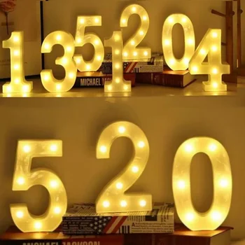 Nummer Brief Lampe Symbol Styling Lampe Hochzeit Nacht Lampe Liebe Geburtstag Vorschlag Dekoration kreative Überraschung Szene Dekoration