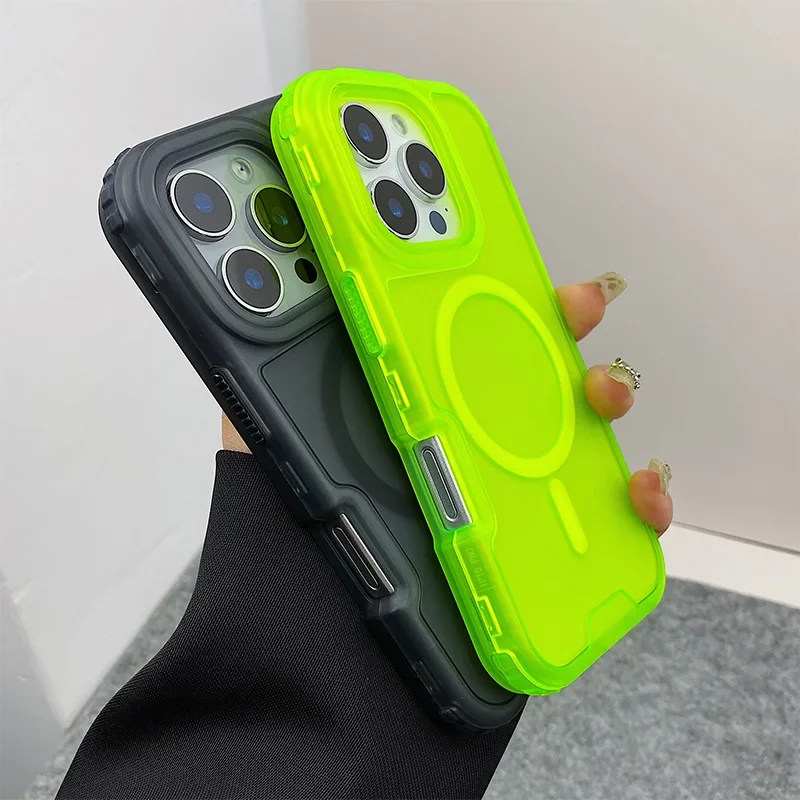 Trendy 3IN1 Magnetic Shockproof Case for IPhone 17 16 15 14 