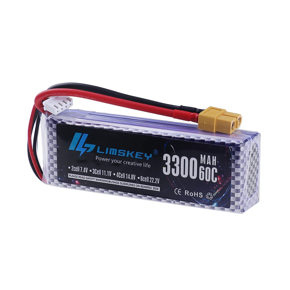 3S 11.1V แบตเตอรี่ Lipo 60C Deans XT60 1500mAh 2200mAh 3300mAh 4200mAh 5200/6500/9800/10400mAh สําหรับ RC รถรถบรรทุก Buggy Racing เรือ