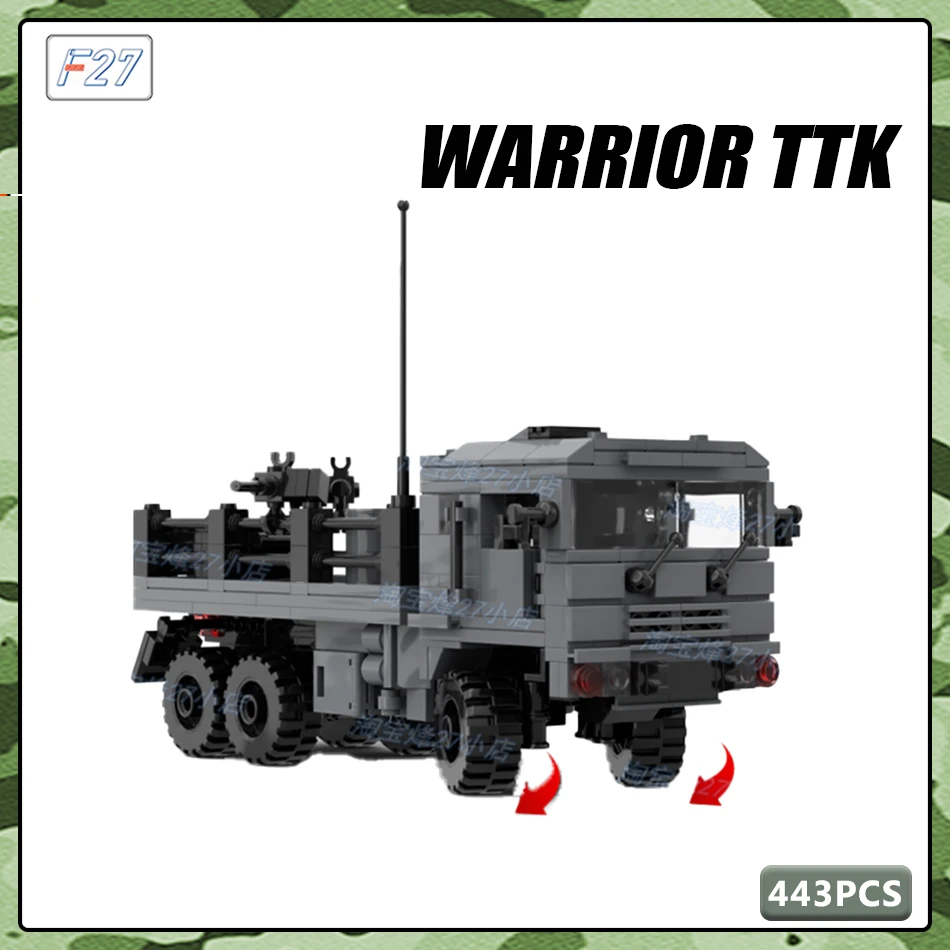 MOC Military Series Build Block US Army WARRIOR  Infantry Fighting Vehicle Building Block Model Bricks Toy Kit Children Toy Gift