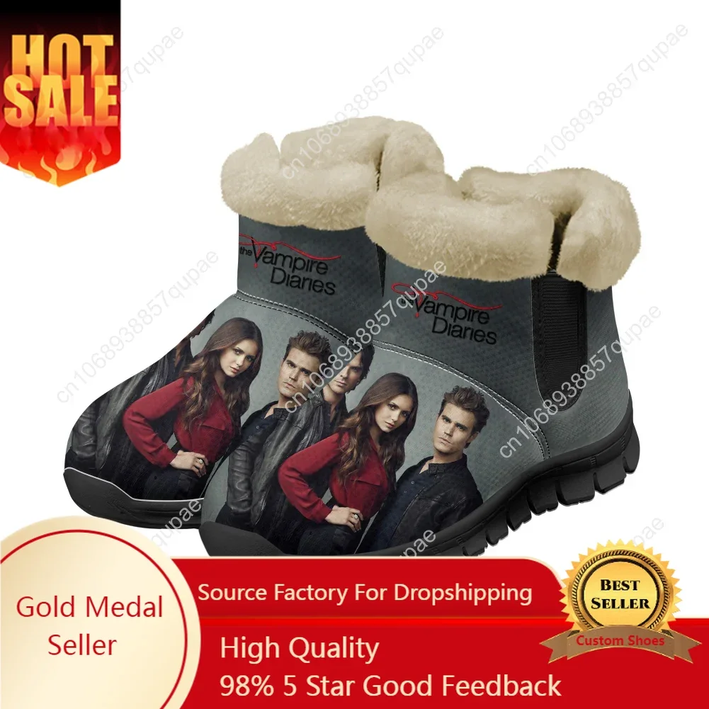 

The Vampire Diaries Snow Boots Damon Salvatore Mens Women Shoes Keep Warm High Quality Casual Lightweight Couple Custom Sneakers