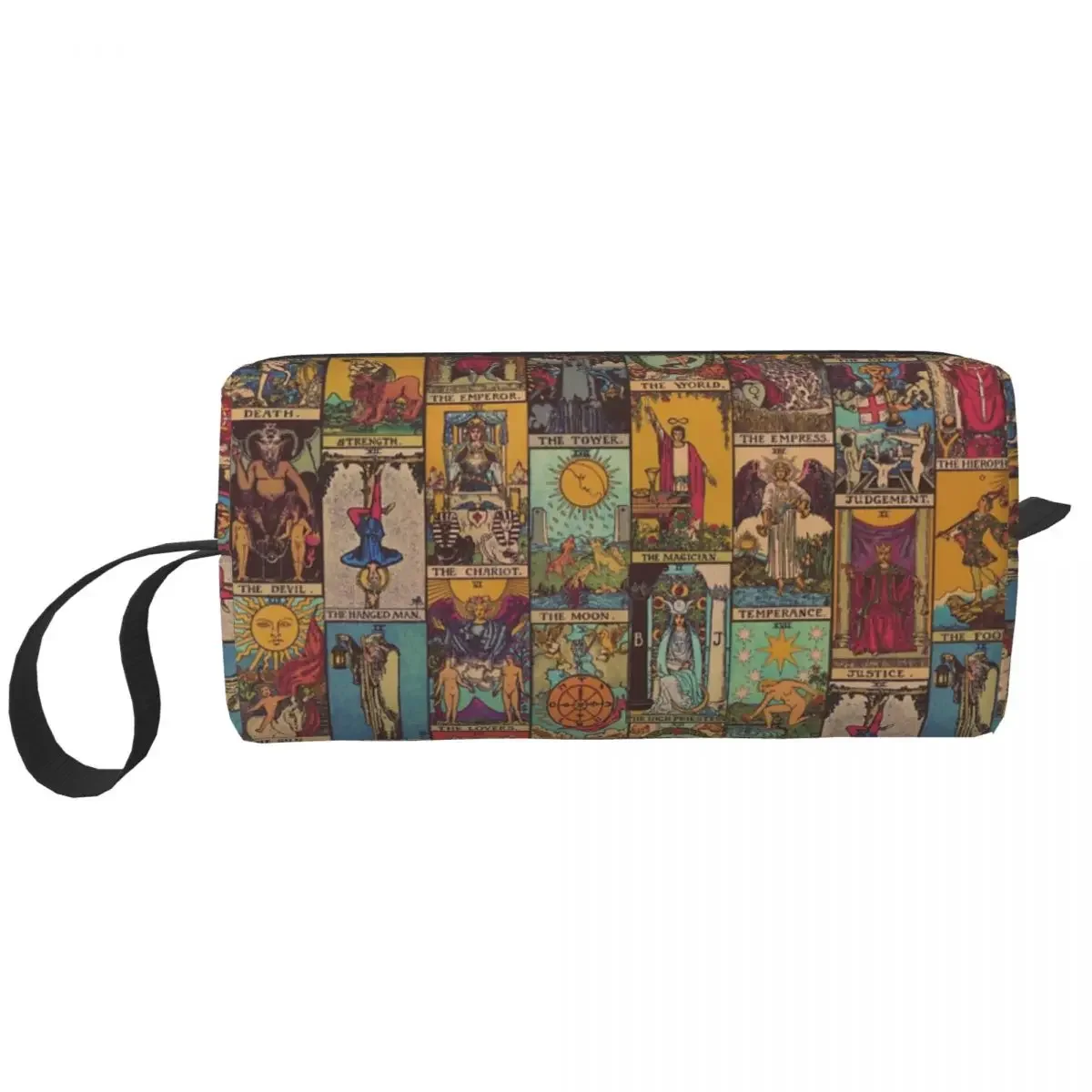 

Винтажная лоскутная косметичка The Major Arcana Of Tarot, косметичка Dopp Kit, косметичка для туалетных принадлежностей, женский красивый дорожный пенал