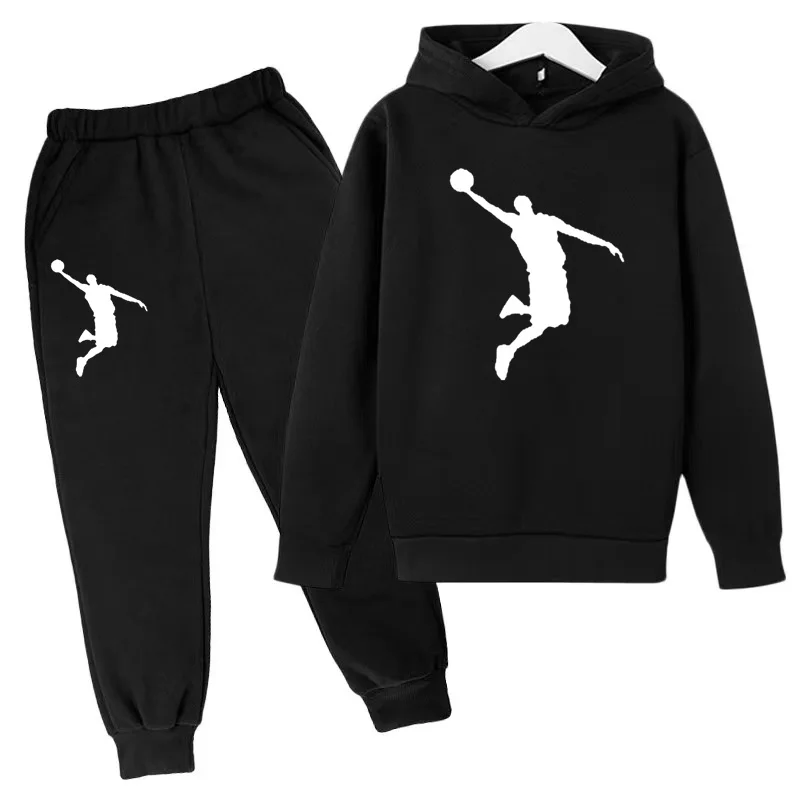 

Kids Fall Clothing Training Idol Fan Hoodie Basketball Sport Coat Boys Girls Toddlers 3-12Y Top + Pants 2P Casual Sweatshirt Set