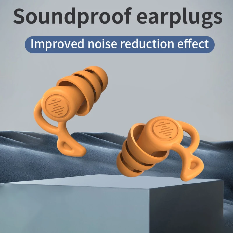 Anti Noise Silicone Earplugs Swimming Ear Plugs Isolation Interference For Work Sleeping Surf Soft Comfort Ear Protector