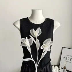 2Pcs Magnolia Flower Clothing Patch Accessories Decoration Repair Applique