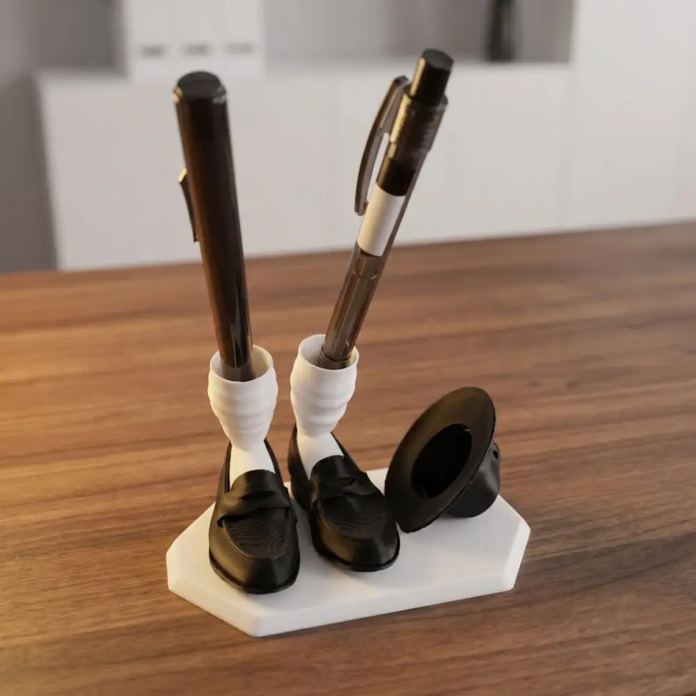 Funny Stylized Character 3D Printed Pen Holder Dynamic Posture Creative Art Ornament Dancing Figurine Pen Holder Unique Design