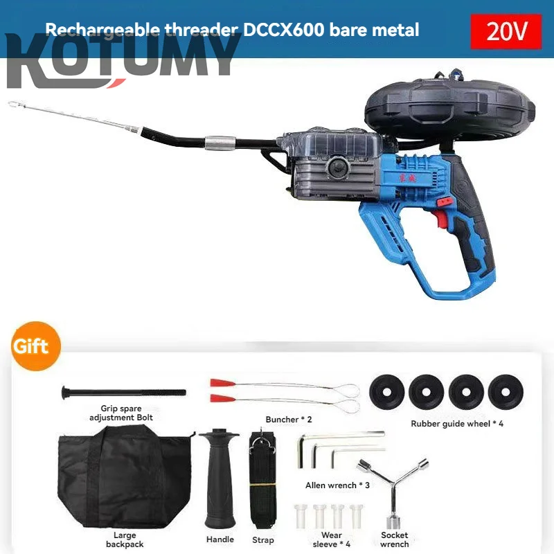Automatic Wire Puller Through Wall Rechargeable Stringing Electric Cable Pulling Machine Guiding Line Threading Electrician Tool